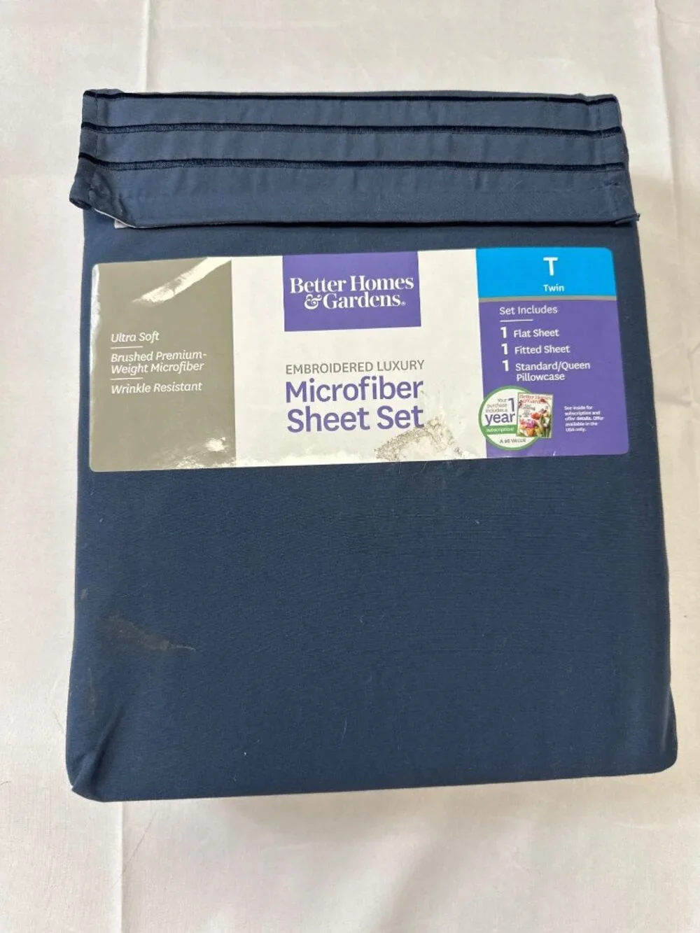 twin sheets 2 sets better home garden blue main street super soft green nwt s